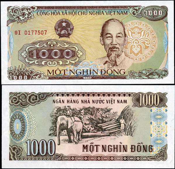 Вьетнам. 1000 донг (Unc) 1989