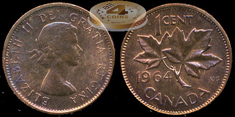 Канада. 1 цент. 1964 (BU)