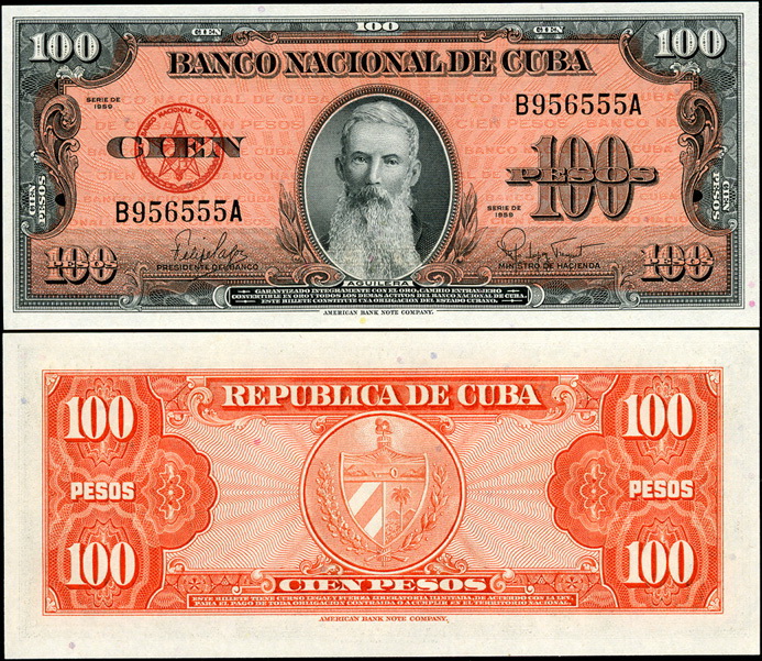 Куба. 100 песо (Unc) 1959