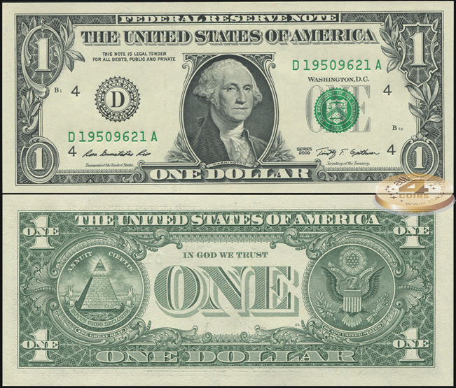 США. 1 доллар (Unc) 2009.D