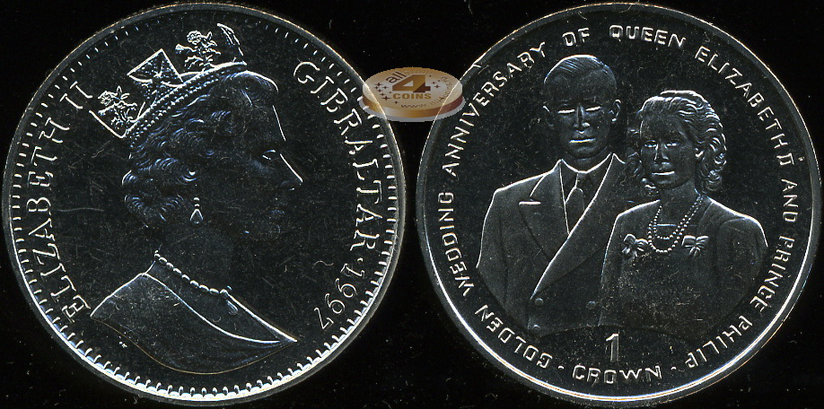 Гибралтар. 1 крона. 1997 (Prooflike)
