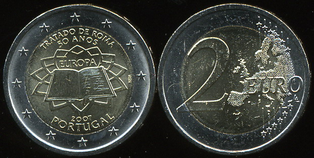 Португалия. 2 евро. 2007 (Unc. Биметалл)
