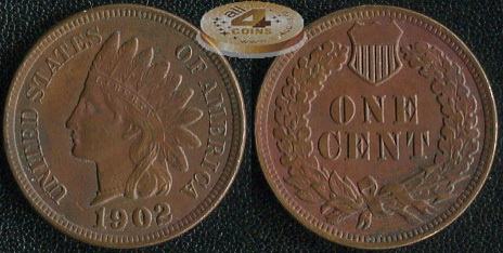 США. 1 цент. 1902 (Unc)