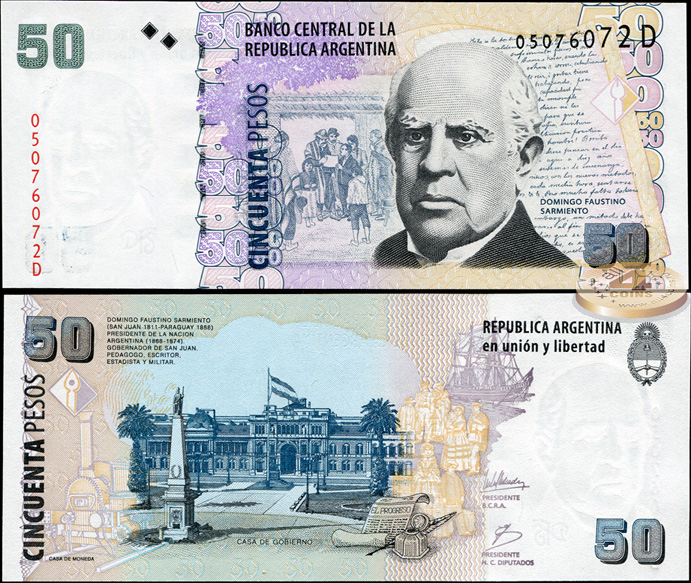 Аргентина. 50 песо (Unc) 2003