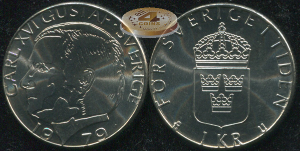 Швеция. 1 крона. 1979 (Unc)