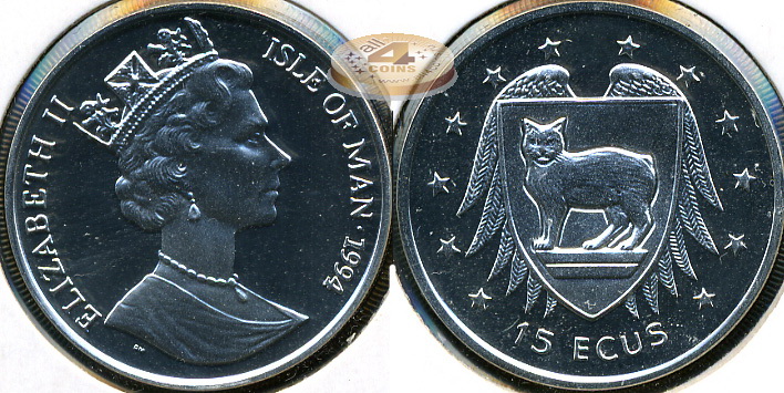 Остров Мэн. 15 экю. 1994 (Proof. Серебро)