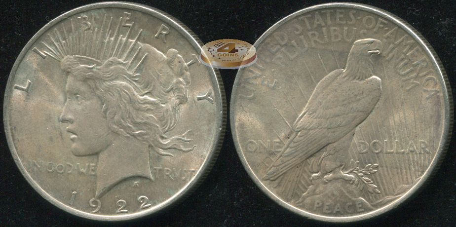 США. 1 доллар. 1922 (Unc. Серебро)