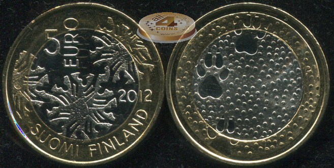 Финляндия. 5 евро. 2012 (Unc. Биметалл)