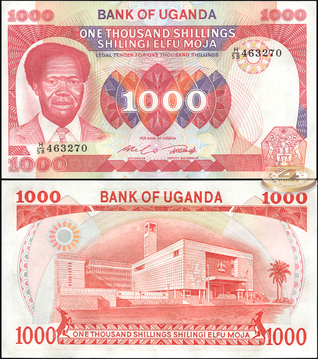 Уганда. 1000 шиллингов (Unc) 1983