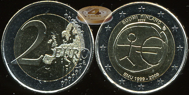 Финляндия. 2 евро. 2009 (Unc. Биметалл)