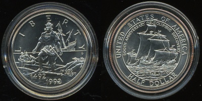 США. 1/2 доллара. 1992D. Unc
