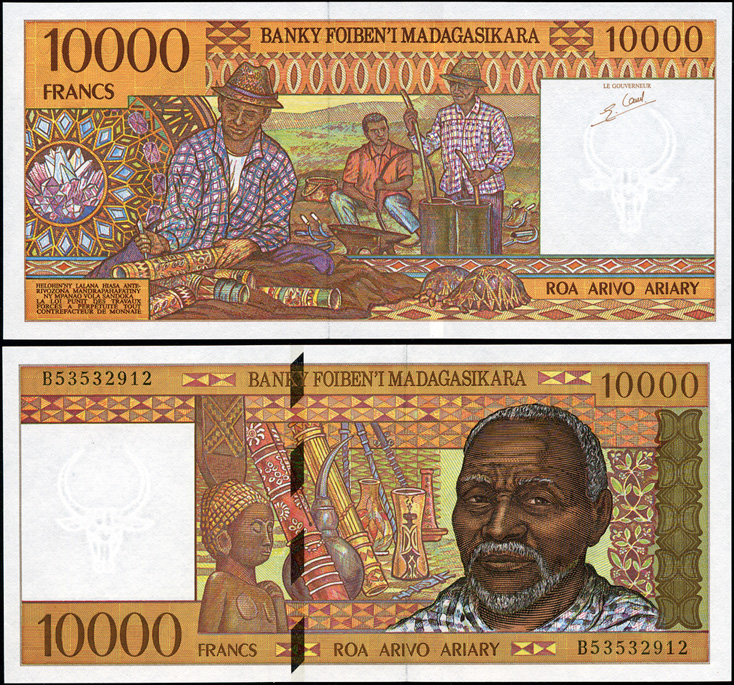 Мадагаскар. 10000 франков (Unc) 1998