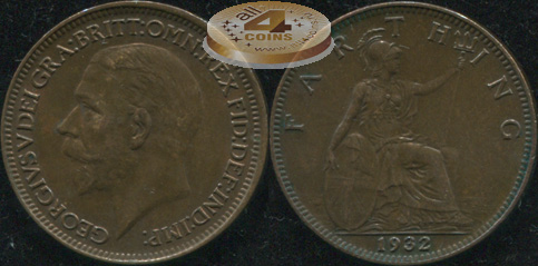 Великобритания. 1 фартинг. 1932. (Unc)