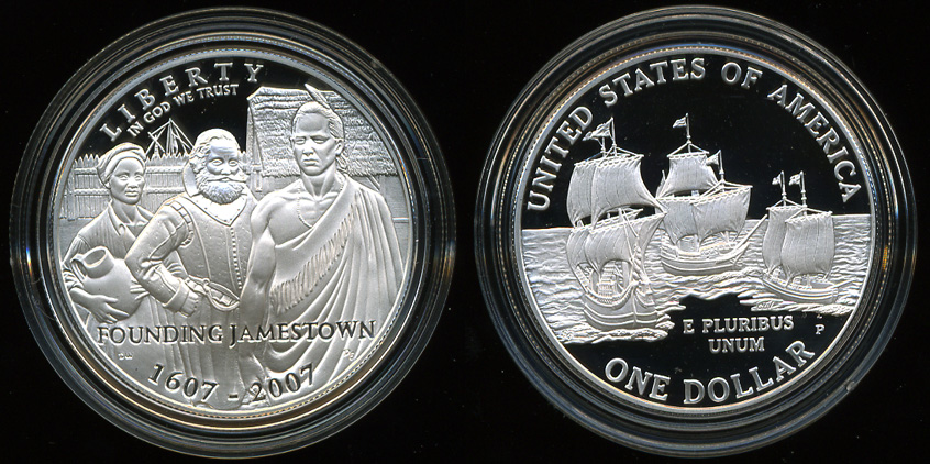 США. 1 доллар. 2007.P (Proof. Серебро)
