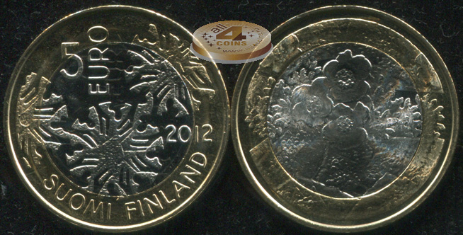 Финляндия. 5 евро. 2012 (Unc. Биметалл)
