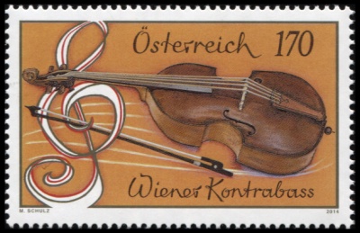 Австрия. 2014. Венский контрабас (Почтовая марка. MNH OG)
