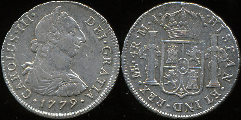 Перу. 4 реала (VF. Серебро) 1779