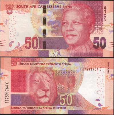 ЮАР. 50 рандов (Unc) 2013