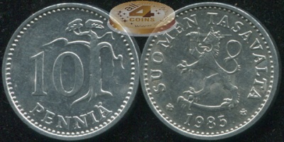 Финляндия. 10 пенни. 1985.N (Unc)