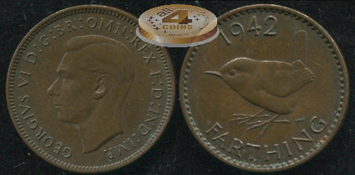 Великобритания. 1 фартинг. 1942 (Unc)