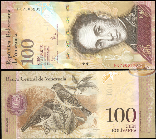 Венесуэла. 100 боливаров (Unc) 2009