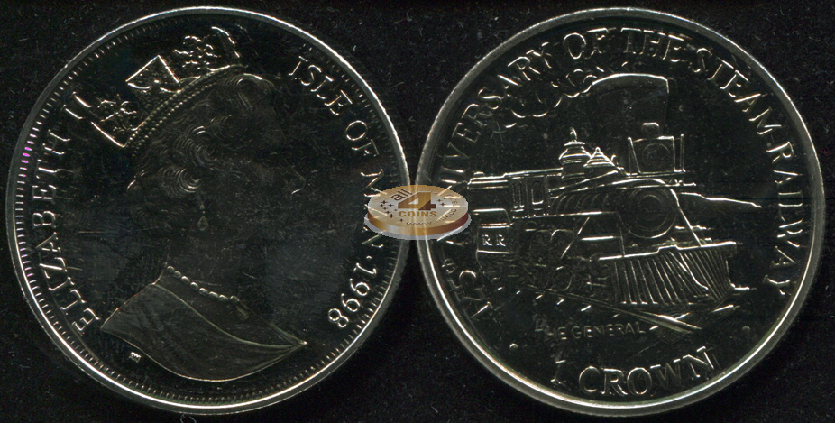 Остров Мэн. 1 крона. 1998 (Unc)