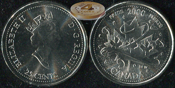 Канада. 25 центов. 2000 (Unc)