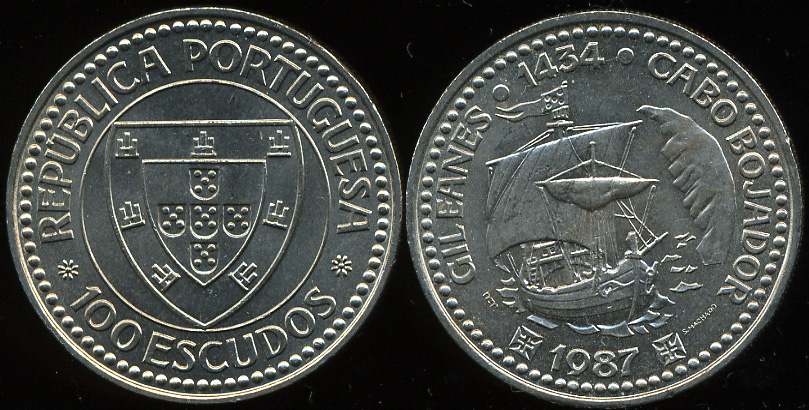 Португалия. 100 эскудо. 1987 (Unc)
