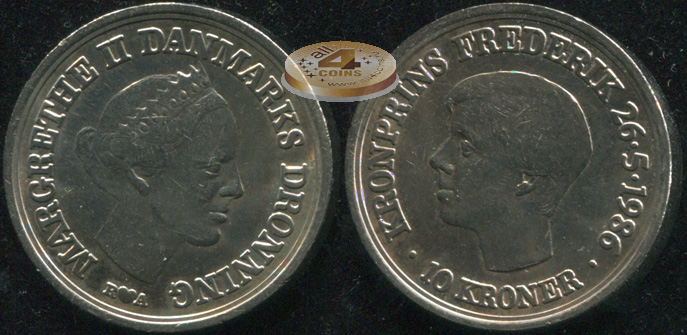 Дания. 10 крон. 1986 (Unc)