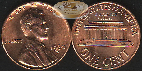 США. 1 цент. 1960.D (Unc)