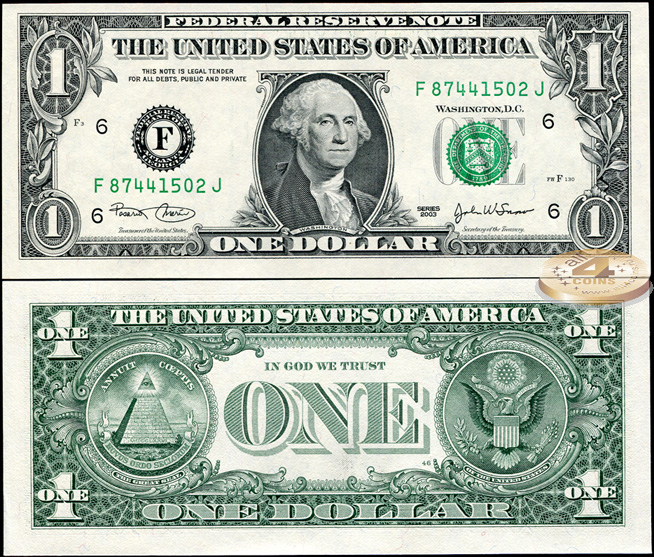 США. 1 доллар (Unc) 2003.F