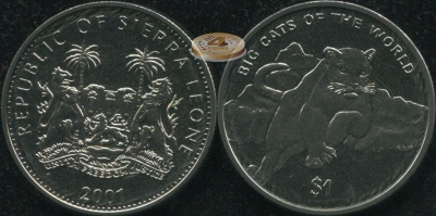 Сьерра Леоне. 1 доллар. 2001 (Unc)