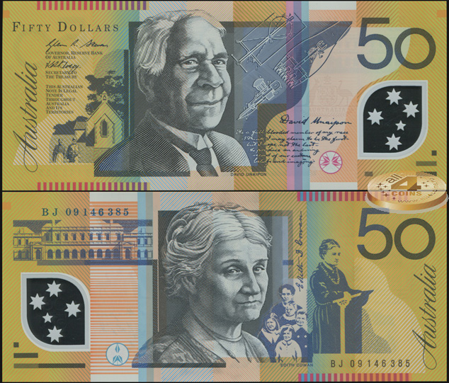 Австралия. 50 долларов (Unc. Пластик) 2009