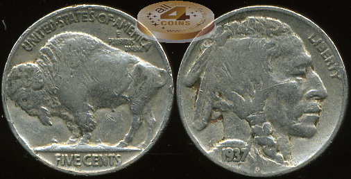 США. 5 центов. 1937 (VF)