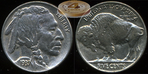 США. 5 центов. 1937 (aUnc+)