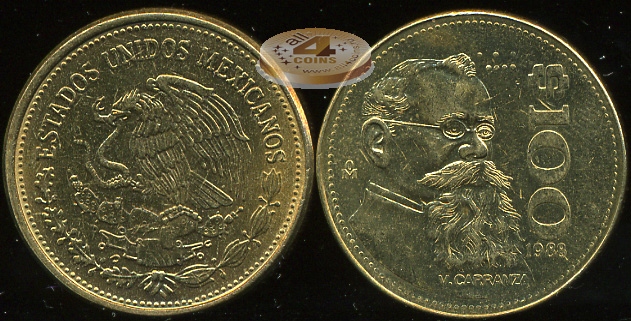 Мексика. 100 песо. 1988 (Unc)
