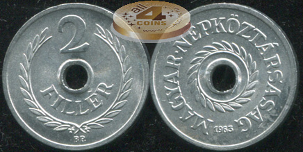 Венгрия. 2 филлера. 1963 (Unc)
