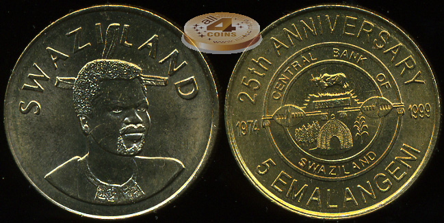 Свазиленд. 5 емалангени. 1999 (Unc)
