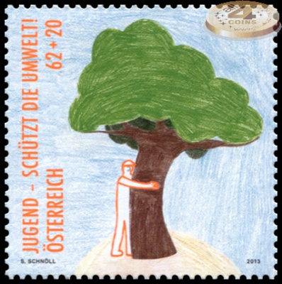 Австрия. 2013. Молодежь за защиту окружающей среды (Почтовая марка. MNH OG)