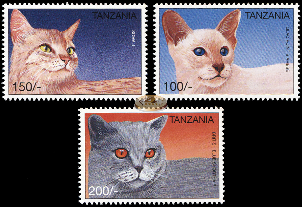 Танзания. 1996. Кошки (Серия. MNH OG)