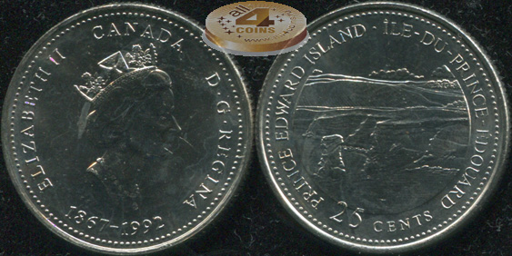 Канада. 25 центов. 1992 (Unc)