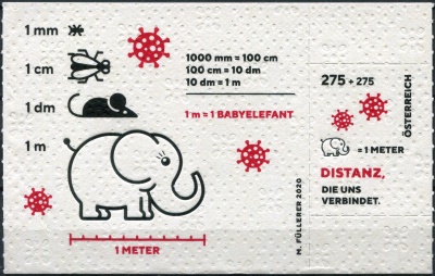 Австрия. 2020. Борьба против COVID-19 (Почтовый блок. MNH OG)