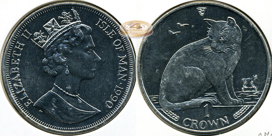 Остров Мэн. 1 крона. 1990 (Unc)