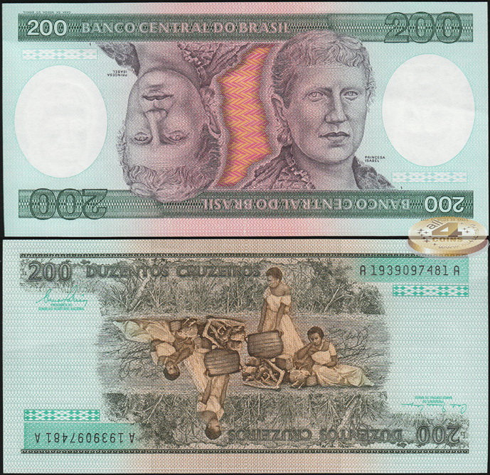 Бразилия. 200 крузейро (Unc) 1981