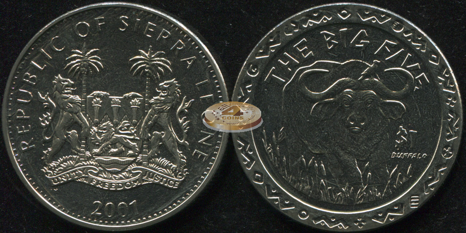 Сьерра Леоне. 1 доллар. 2001 (Unc)