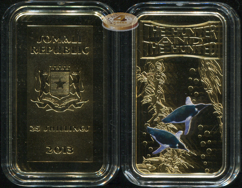 Сомали. 25 шиллингов. 2013 (Proof. Позолота. Эмаль)