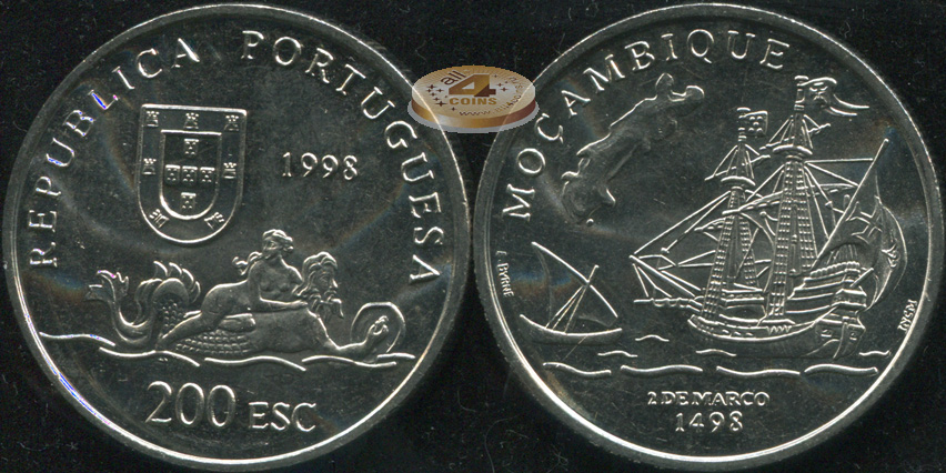 Португалия. 200 эскудо. 1998 (Unc)