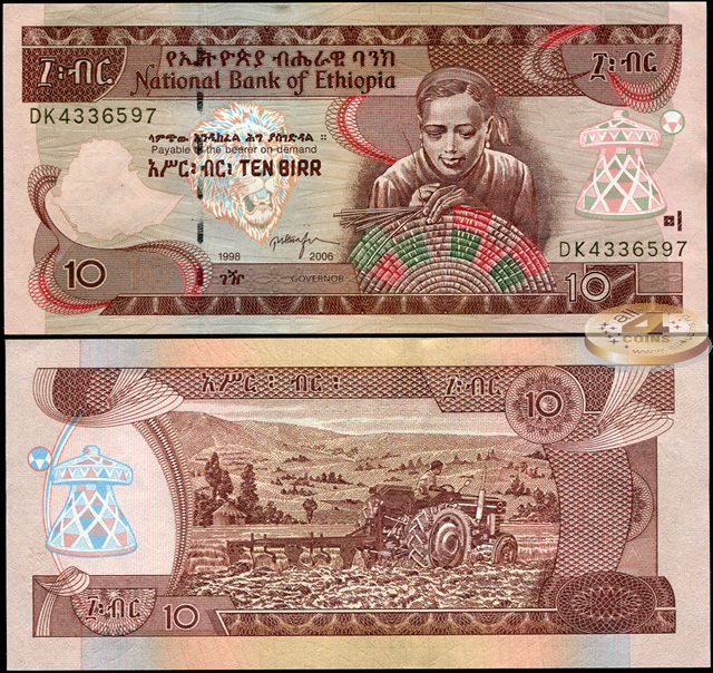 Эфиопия. 10 быр (Unc) 2006