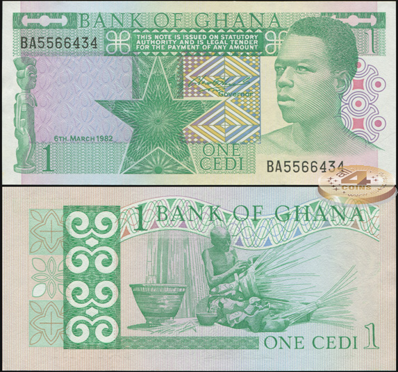 Гана. 1 седи (Unc) 1982