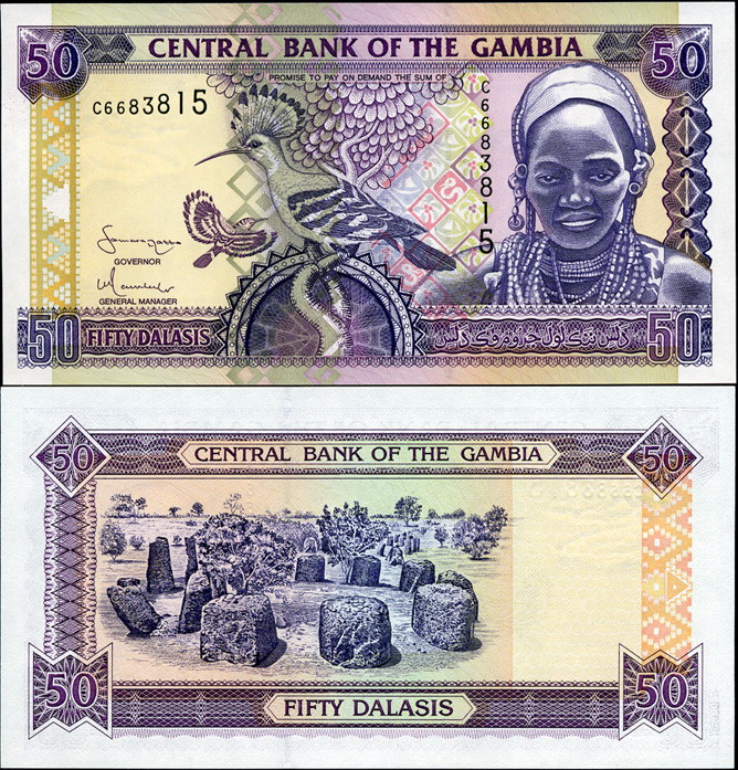Гамбия. 50 даласи (Unc) 2001